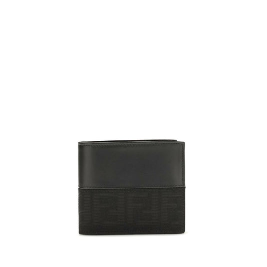 Cardholder Wallet by Fendi for men in bos taurus calf leather black & jacquard presents a refined silhouette, artfully capturing the essence of the Bos Taurus Calf Leather Cardholder Wallet design with sophisticated card-organization bifold for a refined look.