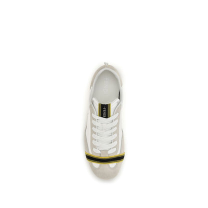 Athletic Sneakers by Fendi for men in bos taurus suede calf leather gray showcases a architectural silhouette, artfully capturing the essence of the Men's Athletic Bos Taurus Suede Calf Leather Sneakers with its signature architectural athletic style construction.