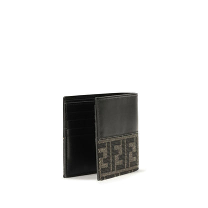 Cardholder Wallet by Fendi for men in bos taurus calf leather brown & jacquard presents a refined silhouette, artfully capturing the essence of the Bos Taurus Calf Leather Cardholder Wallet design with sophisticated card-organization bifold for a refined look.