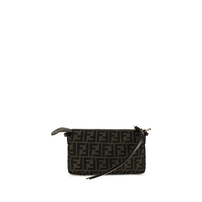Shoulder Bag by Fendi for women in cotton polyester & calfskin leather brown, jacquard & monogram features a effortless chic silhouette with a secure zipper, ample , and versatile shoulder-strap, adjustable-strap & handle for a effortless chic finish.