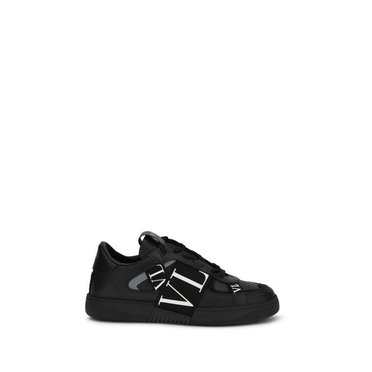 Athletic Sneakers by Valentino Garavani for men in bos taurus calfskin leather black features an timeless silhouette from the Men's Low Top Bos Taurus Calfskin Leather Athletic Sneakers collection, showcasing a timeless low-top style for a timeless look.