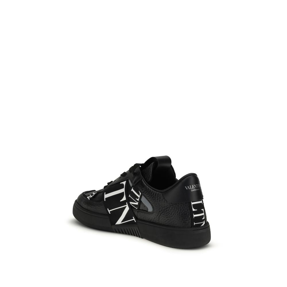 Athletic Sneakers by Valentino Garavani for men in bos taurus calfskin leather black features an effortless chic silhouette, showcasing the signature low-top style of the Men's Low Top Bos Taurus Calfskin Leather Athletic Sneakers collection with a truly effortless chic finish.