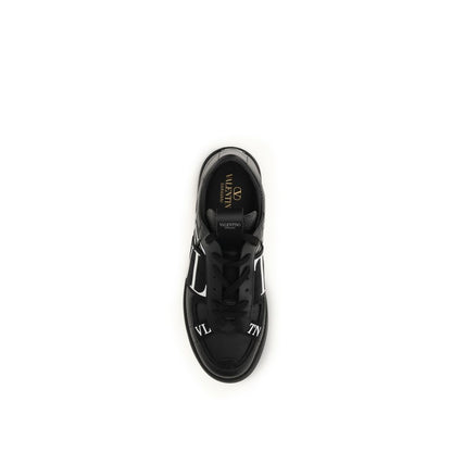 Athletic Sneakers by Valentino Garavani for men in bos taurus calfskin leather black features an timeless silhouette from the Men's Low Top Bos Taurus Calfskin Leather Athletic Sneakers collection, showcasing a timeless low-top style for a timeless look.