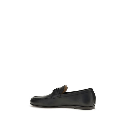 Loafer Slip-On Shoes by Valentino Garavani for men in leather black & signature showcases a resplendent V Logo Men's Leather Loafer Slip-On Shoes aesthetic, defined by its resplendent and elegant .