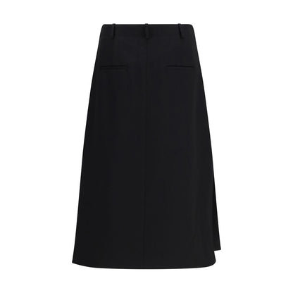 Skirt by Fendi for women in wool black showcases a dramatic silhouette, artfully capturing the essence of the De Poudre Women's Flared Wool Midi Skirt in a dramatic midi cut for a refined look.