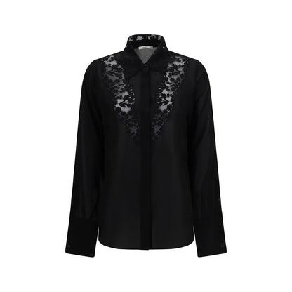 Blouse by Fendi for women in silk black showcases a sublime silhouette, artfully detailed with a sublime and for a sophisticated, sublime finish.