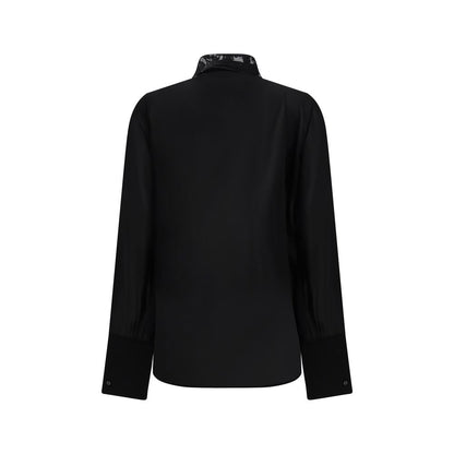 Blouse by Fendi for women in silk black presents a discerning silhouette, showcasing a sophisticated and for a truly discerning finish.
