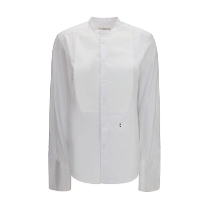 Dress Shirt by Fendi for women in cotton white presents a discerning silhouette, showcasing a sophisticated mandarin neckline and for a truly discerning finish.