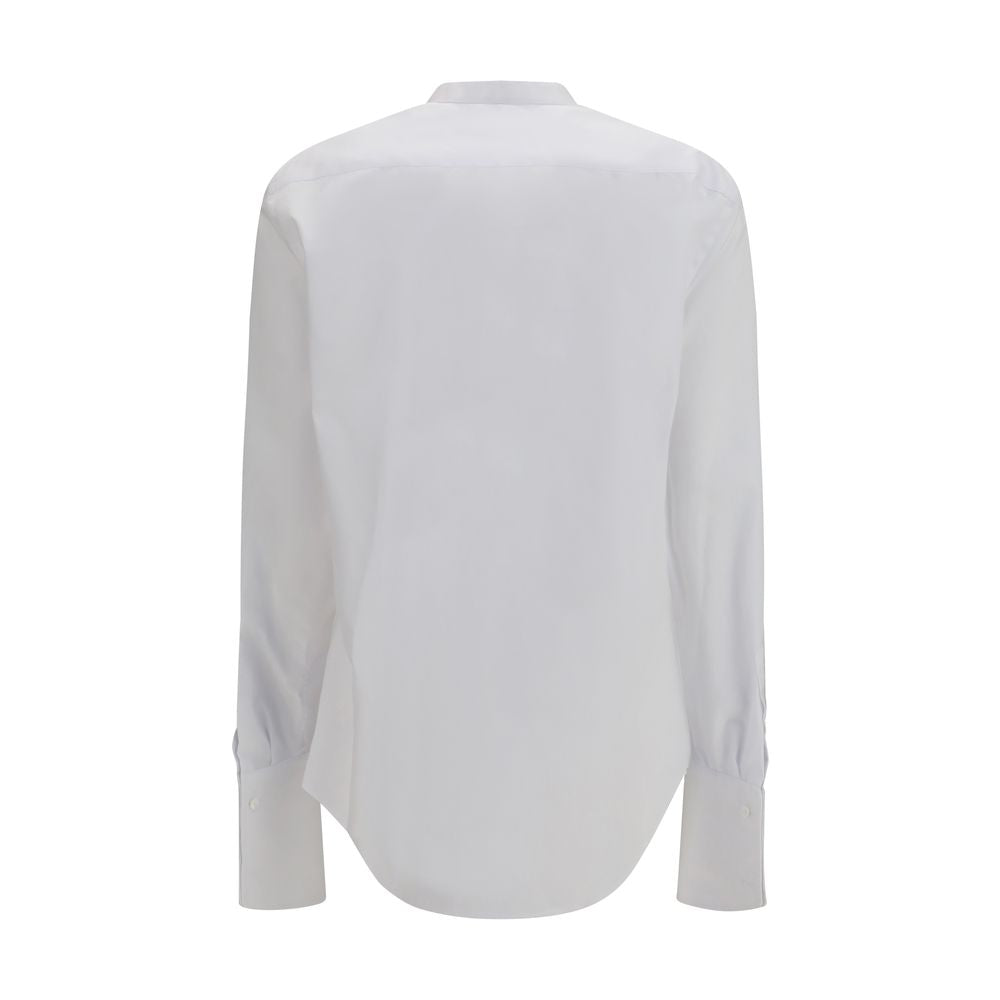 Dress Shirt by Fendi for women in cotton white showcases a sublime silhouette, artfully detailed with a sublime mandarin neckline and for a sophisticated, sublime finish.