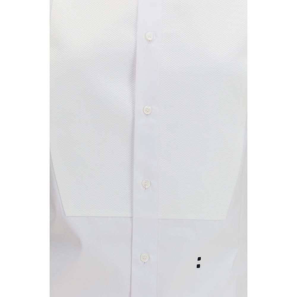 Dress Shirt by Fendi for women in cotton white showcases a sharp silhouette, elegantly detailed with a sharp and sharp .