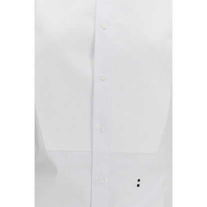 Dress Shirt by Fendi for women in cotton white showcases a sharp silhouette, elegantly detailed with a sharp and sharp .