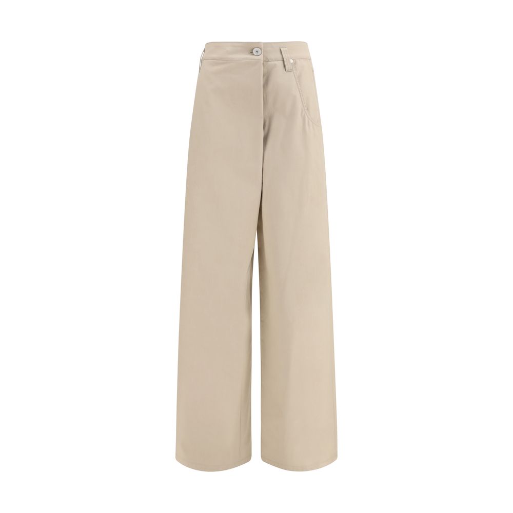 Casual Pants by Brunello Cucinelli for women in cotton beige features a refined silhouette with a refined regular-fit, defined by a and a refined long for a refined finish.