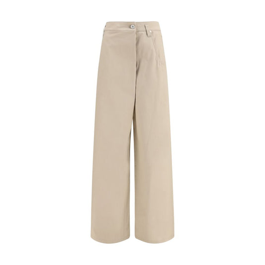 Casual Pants by Brunello Cucinelli for women in cotton beige features a refined silhouette with a refined regular-fit, defined by a and a refined long for a refined finish.