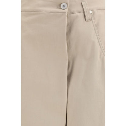 Casual Pants by Brunello Cucinelli for women in cotton beige presents a refined pantology silhouette, artfully defined by a refined pantology regular-fit, long, and a sophisticated .