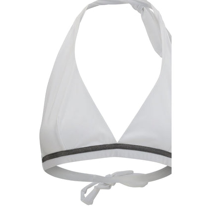 Bikini by Brunello Cucinelli for women in polyamide white presents a provocative silhouette, artfully capturing the essence of the provocative Women's Polyamide Bikini design for a sophisticated look.
