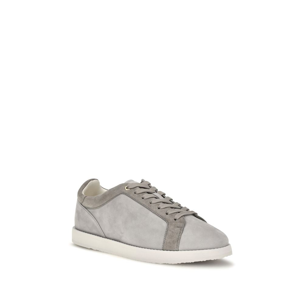 Sneakers by Brunello Cucinelli for men in suede leather & rubber gray features a chic design, perfectly showcasing the chic low-top style of this Men's Low Top Suede Leather & Rubber Sneakers.