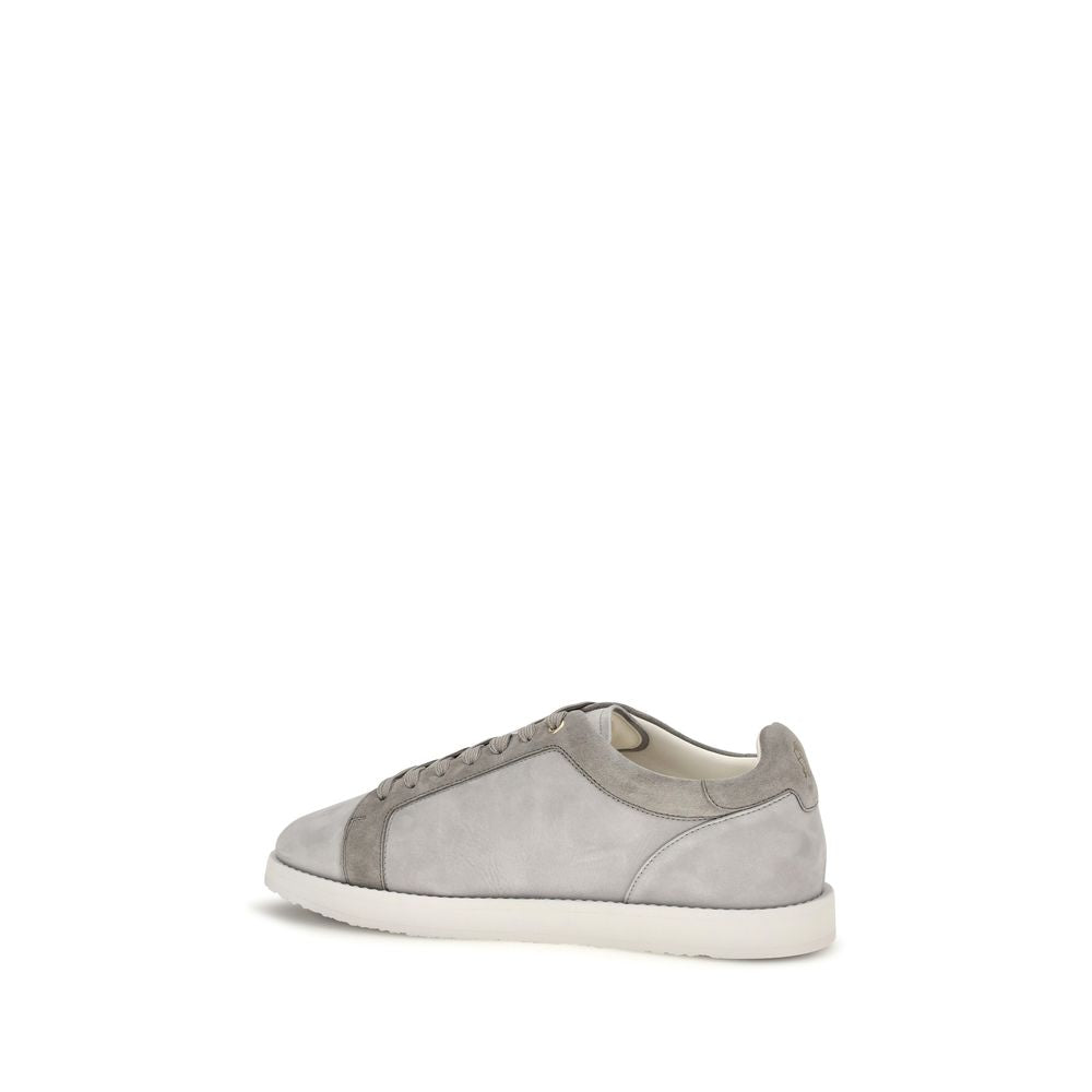 Sneakers by Brunello Cucinelli for men in suede leather & rubber gray features an timeless silhouette from the Men's Low Top Suede Leather & Rubber Sneakers collection, showcasing a signature low-top style with an timeless finish.
