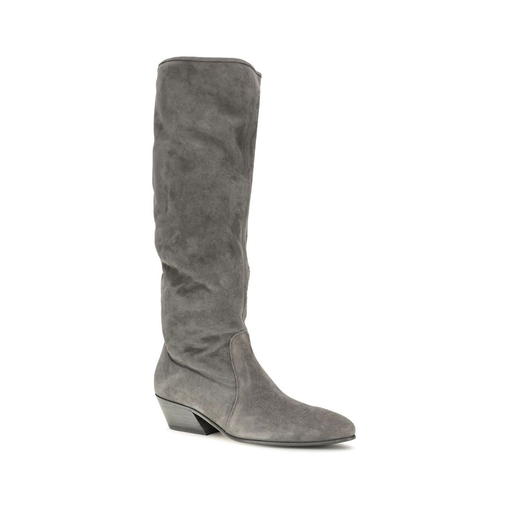 Ankle Boots by Pedro García for women in suede calf leather gray features an dynamic silhouette, showcasing the dynamic Women's Suede Calf Leather Ankle Boots design with its distinctive and elegant .