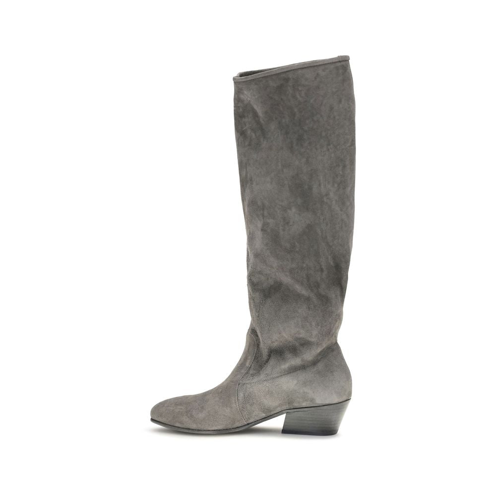 Ankle Boots by Pedro García for women in suede calf leather gray features an dynamic silhouette, showcasing the dynamic Women's Suede Calf Leather Ankle Boots design with its distinctive and elegant .
