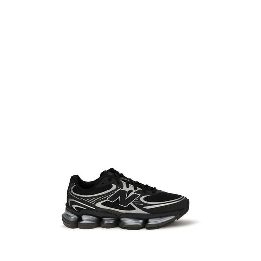 Athletic Sneakers by New Balance for women in mesh fabric black & patterned presents a sleek silhouette, perfectly capturing the athletic style essence of Women's Athletic Mesh Fabric Sneakers with its sleek design and premium finish.