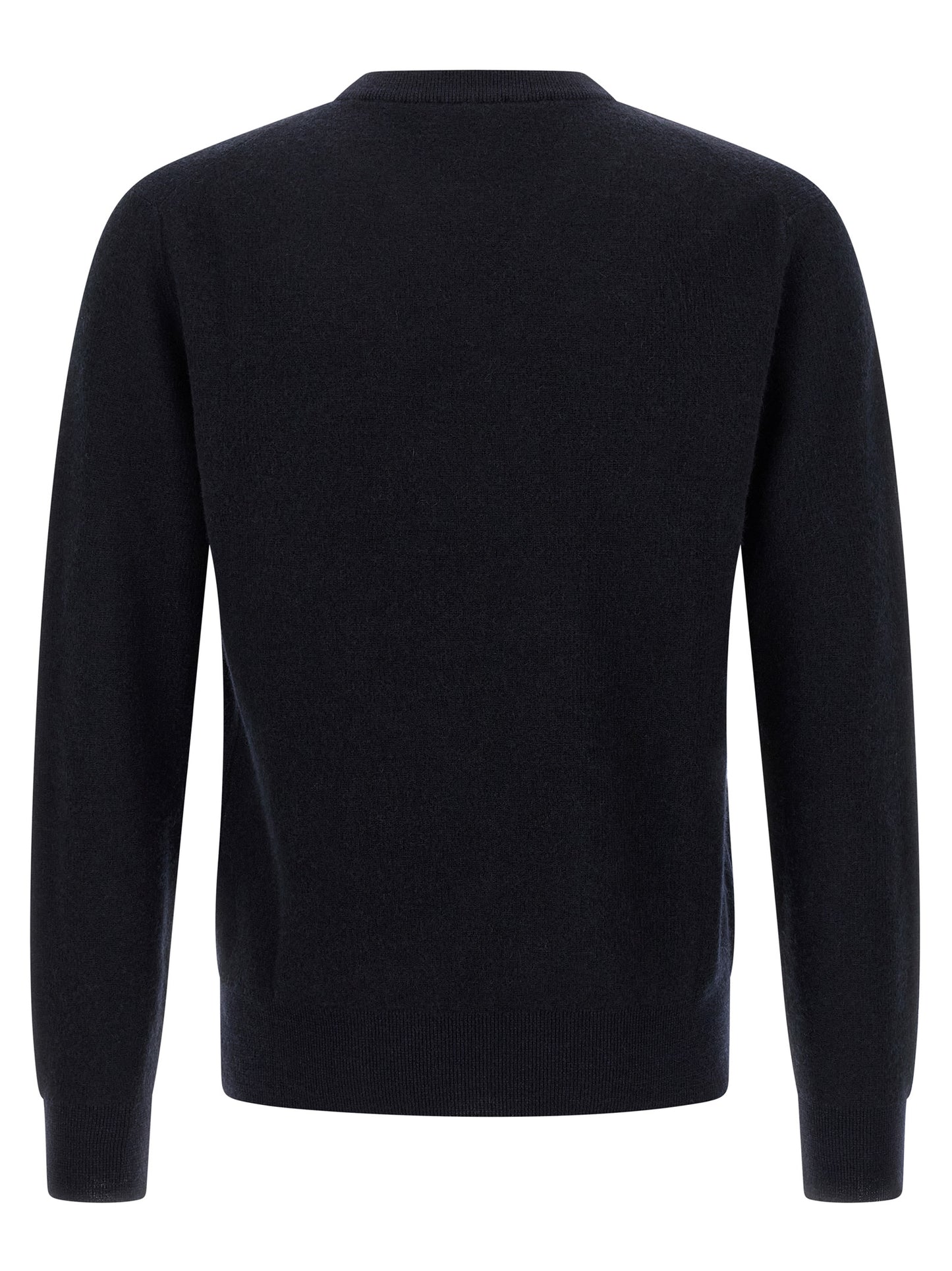 Cardigan by Brioni for men in cashmere blue showcases a captivating silhouette, artfully detailed with a captivating and crew neckline for a truly sophisticated captivating look.