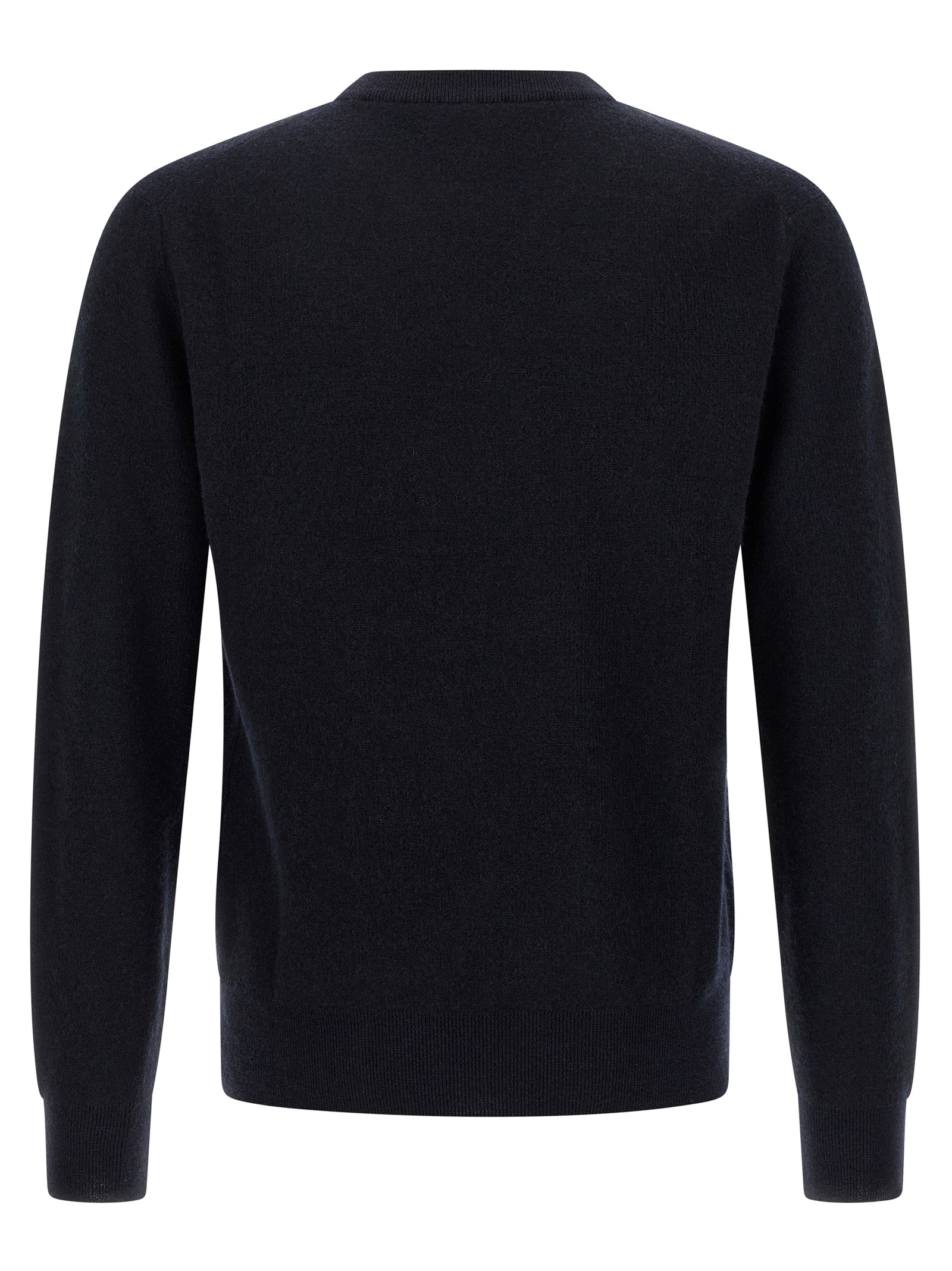 Cardigan by Brioni for men in cashmere blue showcases a captivating silhouette, artfully detailed with a captivating and crew neckline for a truly sophisticated captivating look.