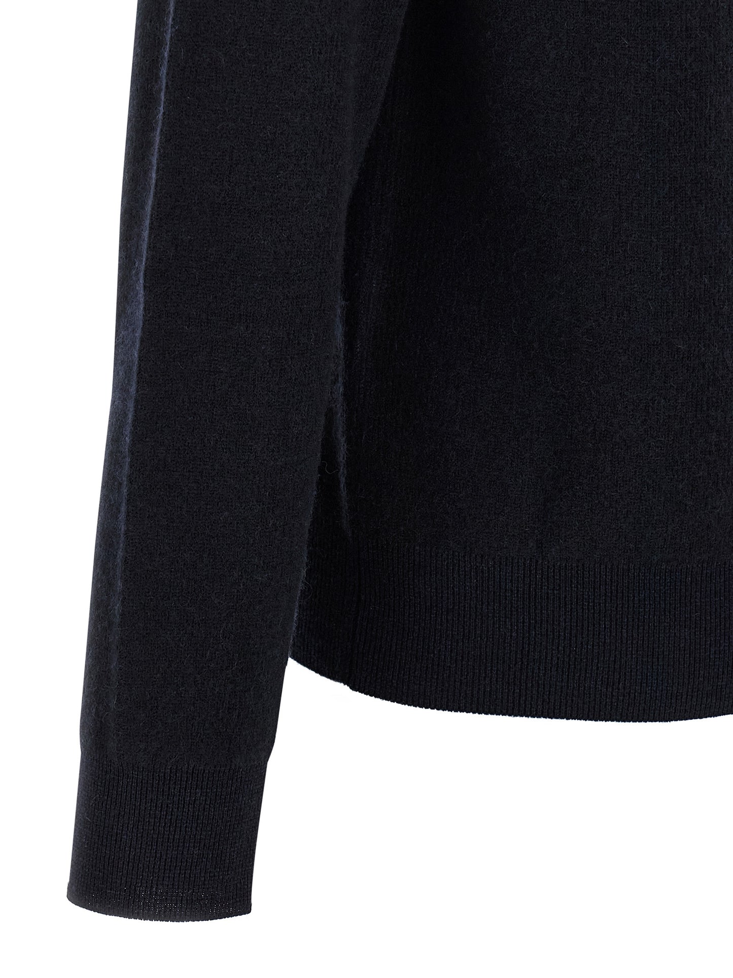 Cardigan by Brioni for men in cashmere blue presents a textural silhouette, artfully finished with a textural and for a sophisticated, textural look.