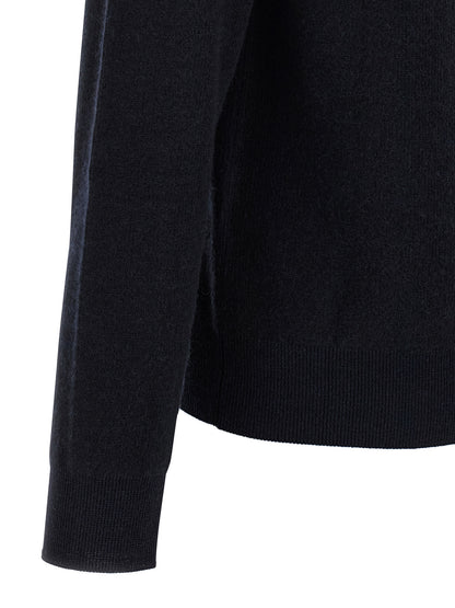 Cardigan by Brioni for men in cashmere blue presents a textural silhouette, artfully finished with a textural and for a sophisticated, textural look.