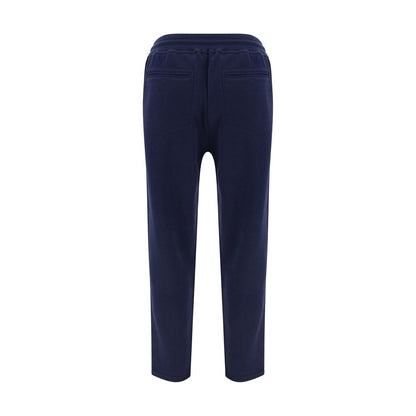 Jogger Sweatpants by Brunello Cucinelli for men in polyamide silk cotton & capra leather blue features an ergonomic regular-fit and with a ergonomic long, showcasing innovative for a ergonomic look.