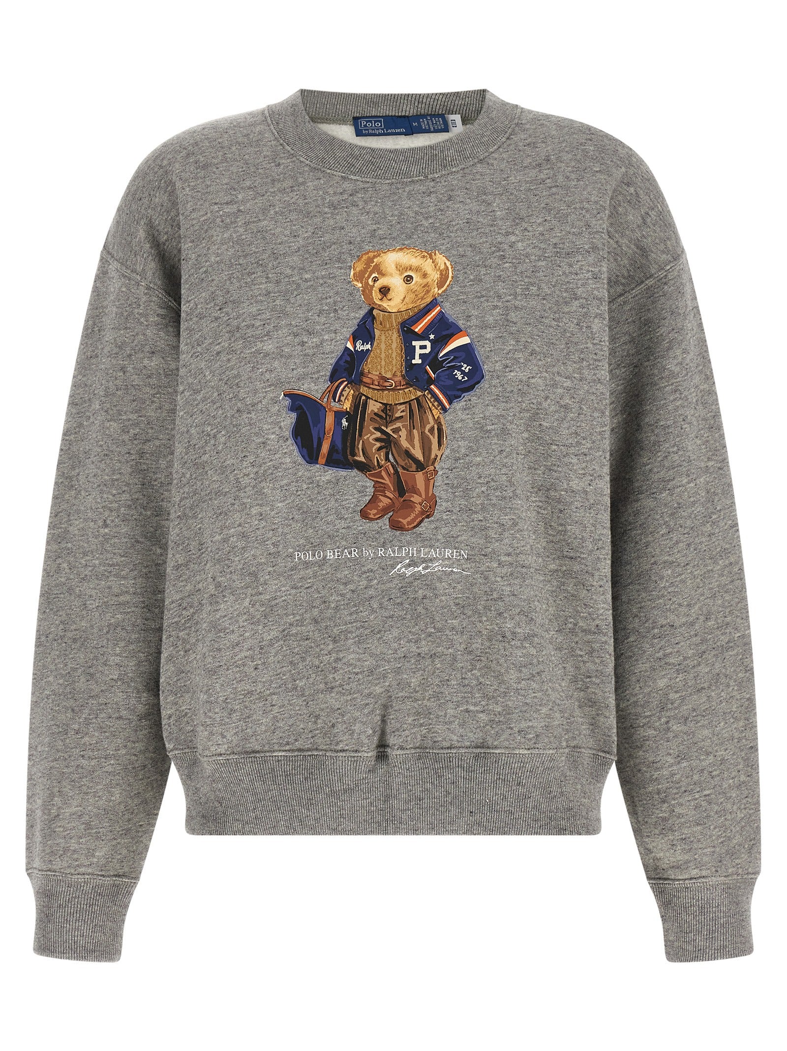Activewear Sweatshirt by Polo Ralph Lauren for women in cotton polyester gray features an contemporary silhouette with , refined detailing, and an contemporary crew neckline for a sophisticated performance look.