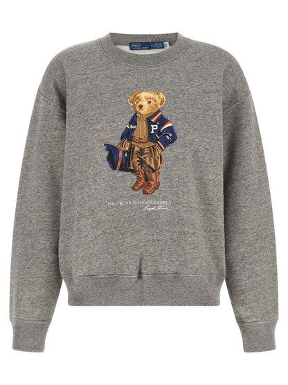 Activewear Sweatshirt by Polo Ralph Lauren for women in cotton polyester gray features an contemporary silhouette with , refined detailing, and an contemporary crew neckline for a sophisticated performance look.