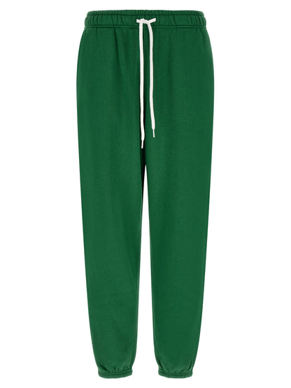 Pants by Polo Ralph Lauren for women in cotton polyester bicolour, green, white & signature features an understated silhouette, showcasing a sophisticated relaxed-fit and long with a refined for an understated, polished aesthetic.