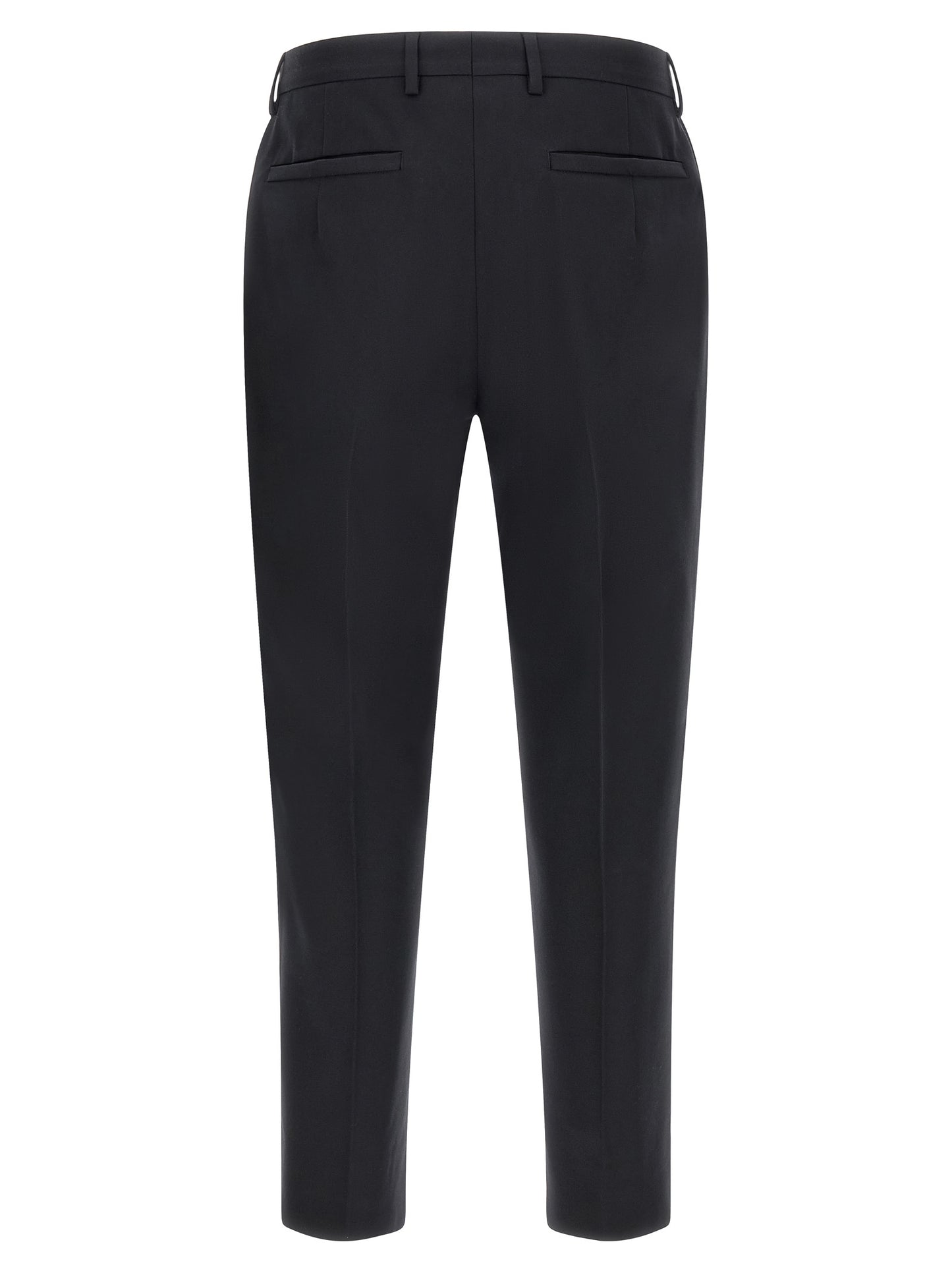 Trousers by ZEGNA for men in cotton blue features an sartorial silhouette, showcasing a precise tapered-leg and long with a sartorial for a refined look.