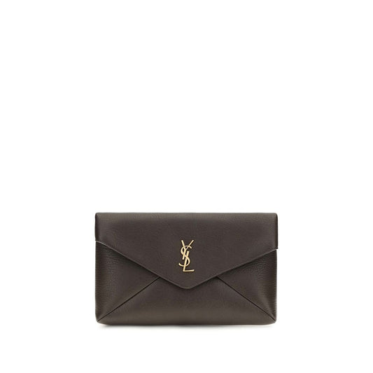 Wallet by Saint Laurent for women in leather bronze & brown showcases a distinguished silhouette, artfully capturing the essence of the distinguished Cassandre Leather Wallet design with functional .