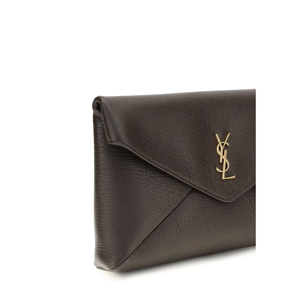Wallet by Saint Laurent for women in leather bronze & brown showcases a discerning silhouette, artfully capturing the essence of Cassandre Leather Wallet with its functional .