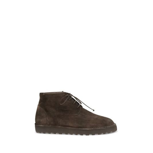 Lace-Up Ankle Boots by Marsell for men in suede leather & rubber brown showcases a impeccable silhouette as Men's Suede Leather & Rubber Lace-Up Ankle Boots, artfully defined by a impeccable and a impeccable round toe style.