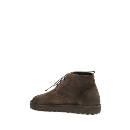 Lace-Up Ankle Boots by Marsell for men in brown showcases a ergonomic silhouette from the Men's Suede Leather & Rubber Lace-Up Ankle Boots collection, featuring a ergonomic and a ergonomic round toe style.