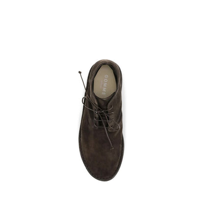 Lace-Up Ankle Boots by Marsell for men in brown showcases a impeccable silhouette as Men's Suede Leather & Rubber Lace-Up Ankle Boots, artfully defined by a impeccable and a impeccable round toe style.