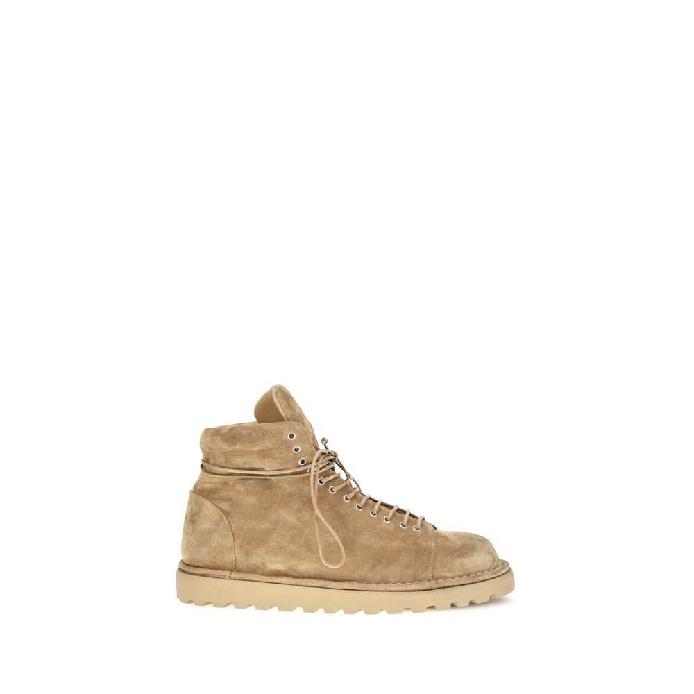 Lace-Up Ankle Boots by Marsell for men in suede leather & rubber beige features an effortless chic silhouette from the Men's Suede Leather & Rubber Lace-Up Ankle Boots collection, showcasing a effortless chic and refined round toe style for an effortless chic look.