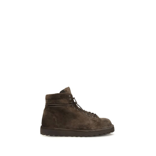 Lace-Up Ankle Boots by Marsell for men in suede leather & rubber brown features an effortless chic silhouette from the Men's Suede Leather & Rubber Lace-Up Ankle Boots collection, showcasing a effortless chic and refined round toe style for an effortless chic look.