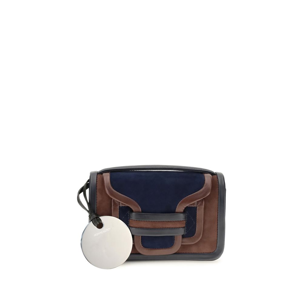 Large Shoulder Flap Bag by Pierre Hardy for women in bos taurus calf leather brown presents a versatile silhouette, showcasing a secure flap, magnetic & button and versatile single-compartment with versatile shoulder-strap, handle & adjustable-strap for a sophisticated look.