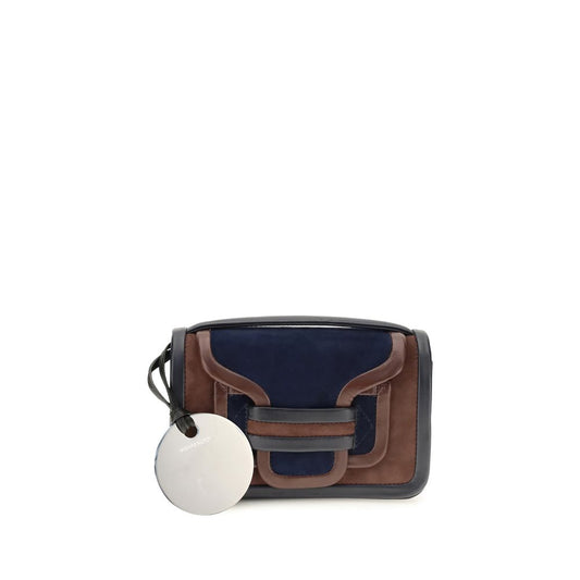 Large Shoulder Flap Bag by Pierre Hardy for women in bos taurus calf leather brown presents a versatile silhouette, showcasing a secure flap, magnetic & button and versatile single-compartment with versatile shoulder-strap, handle & adjustable-strap for a sophisticated look.