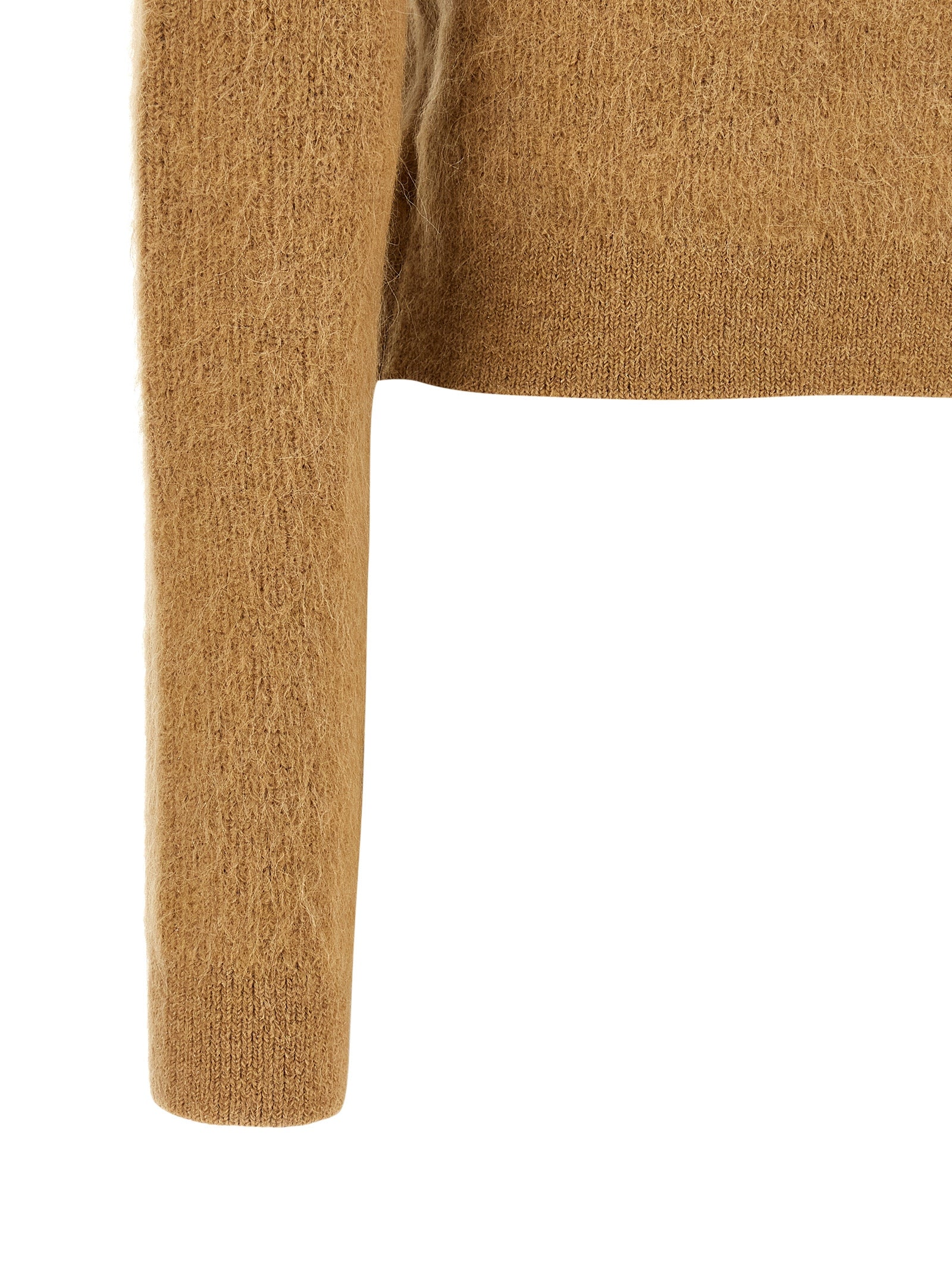 Cardigan by Self-Portrait for women in polyamide polyester & alpaca wool brown showcases a luxurious silhouette, meticulously detailed with a sophisticated and for a refined finish.