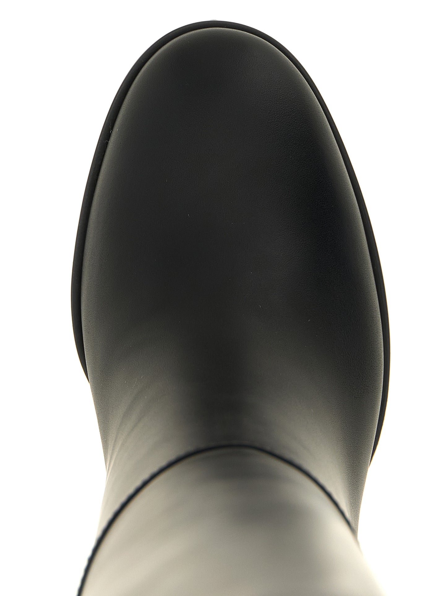 Ankle Over-The-Knee Boots by Gianvito Rossi for women in calfskin leather black features an avant-garde Women's Calfskin Leather Ankle Over-The-Knee Boots silhouette, defined by a sophisticated and a avant-garde .
