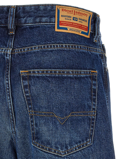 Jeans by Diesel for women in denim cotton dark-blue & signature features a refined silhouette with a refined wide, defined by a and a refined long for a refined finish.