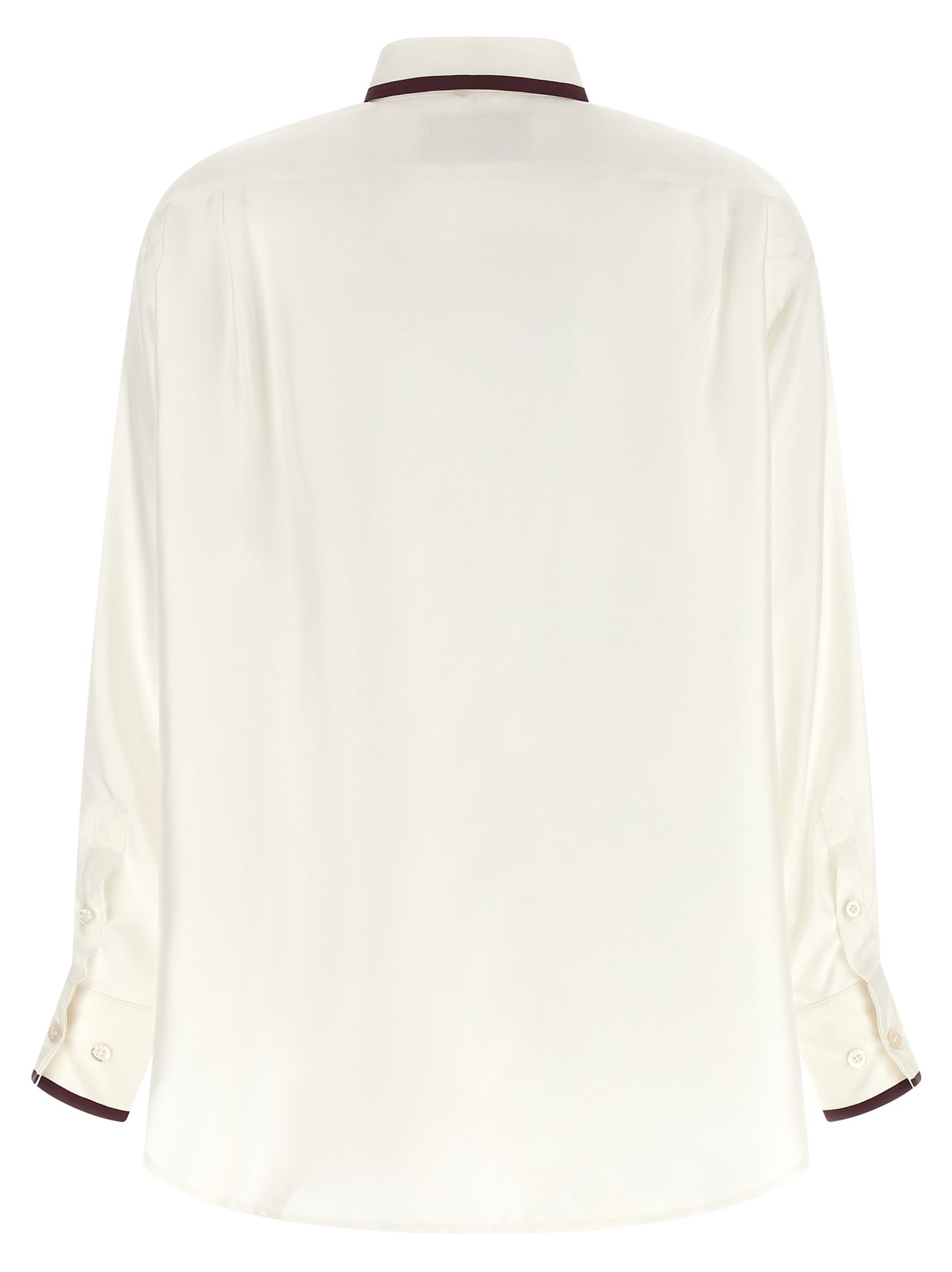 Blouse by F.R.S. - FOR RESTLESS SLEEPERS for women in silk burgundy, ivory & white showcases a sublime silhouette, artfully detailed with a sublime and for a sophisticated, sublime finish.