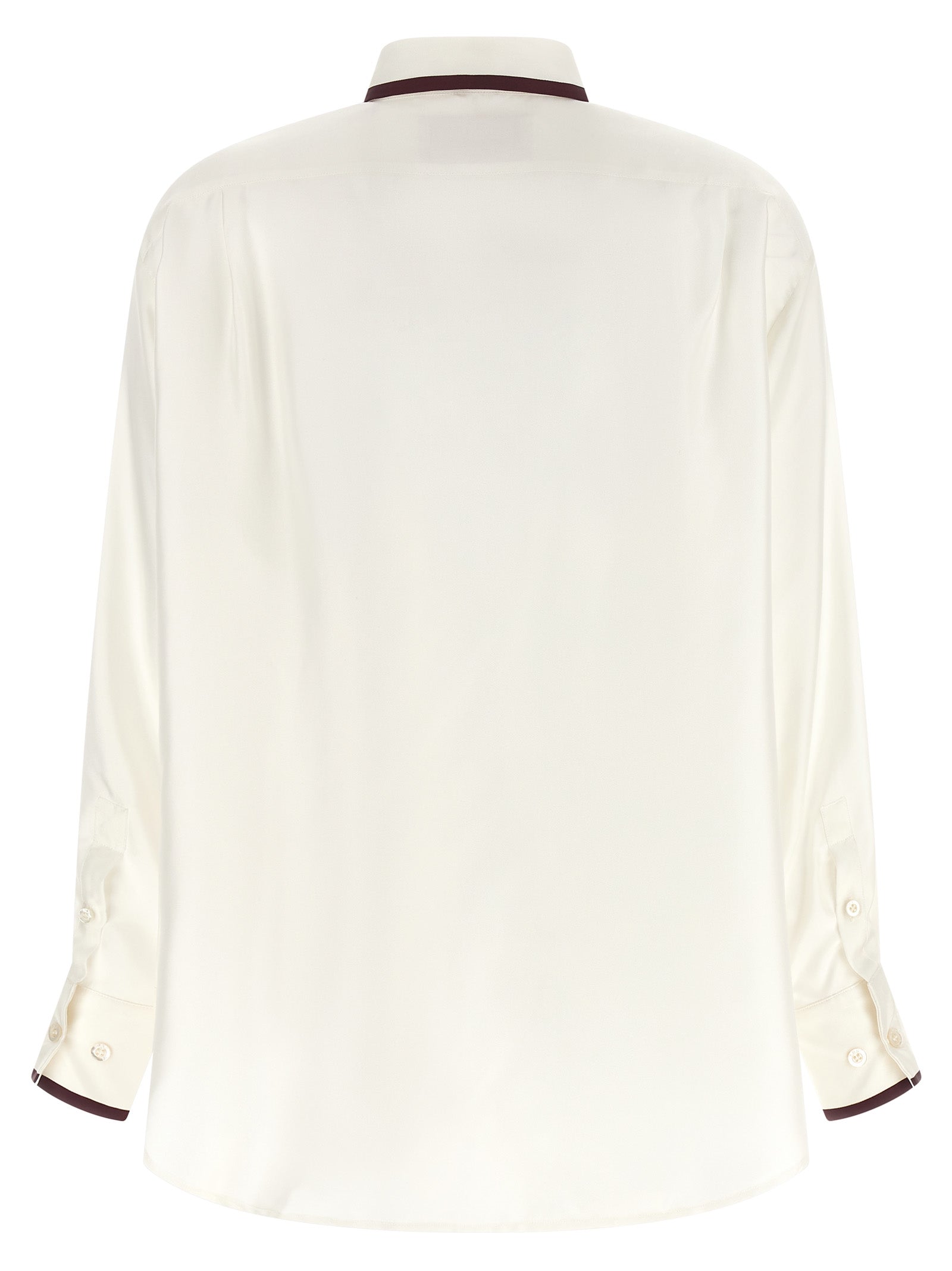 Blouse by F.R.S. - FOR RESTLESS SLEEPERS for women in silk burgundy, ivory & white showcases a sublime silhouette, artfully detailed with a sublime and for a sophisticated, sublime finish.