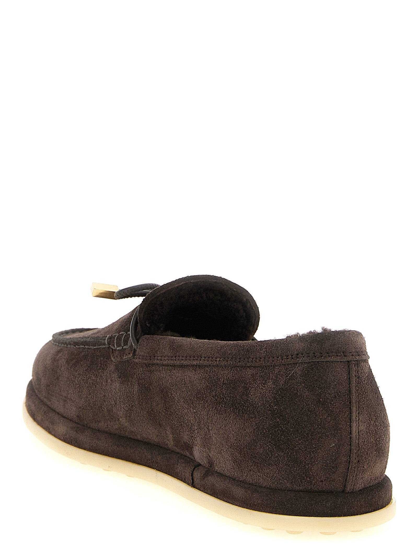 Flat Moccasin Moccasins Loafer Slip-On Winter Shoes by Tod's for women in calfskin leather brown & gold showcases a timeless silhouette from the Women's Calfskin Leather Flat Moccasin Moccasins Loafer Slip-On Winter Shoes collection, featuring a timeless flat and for a timeless finish.
