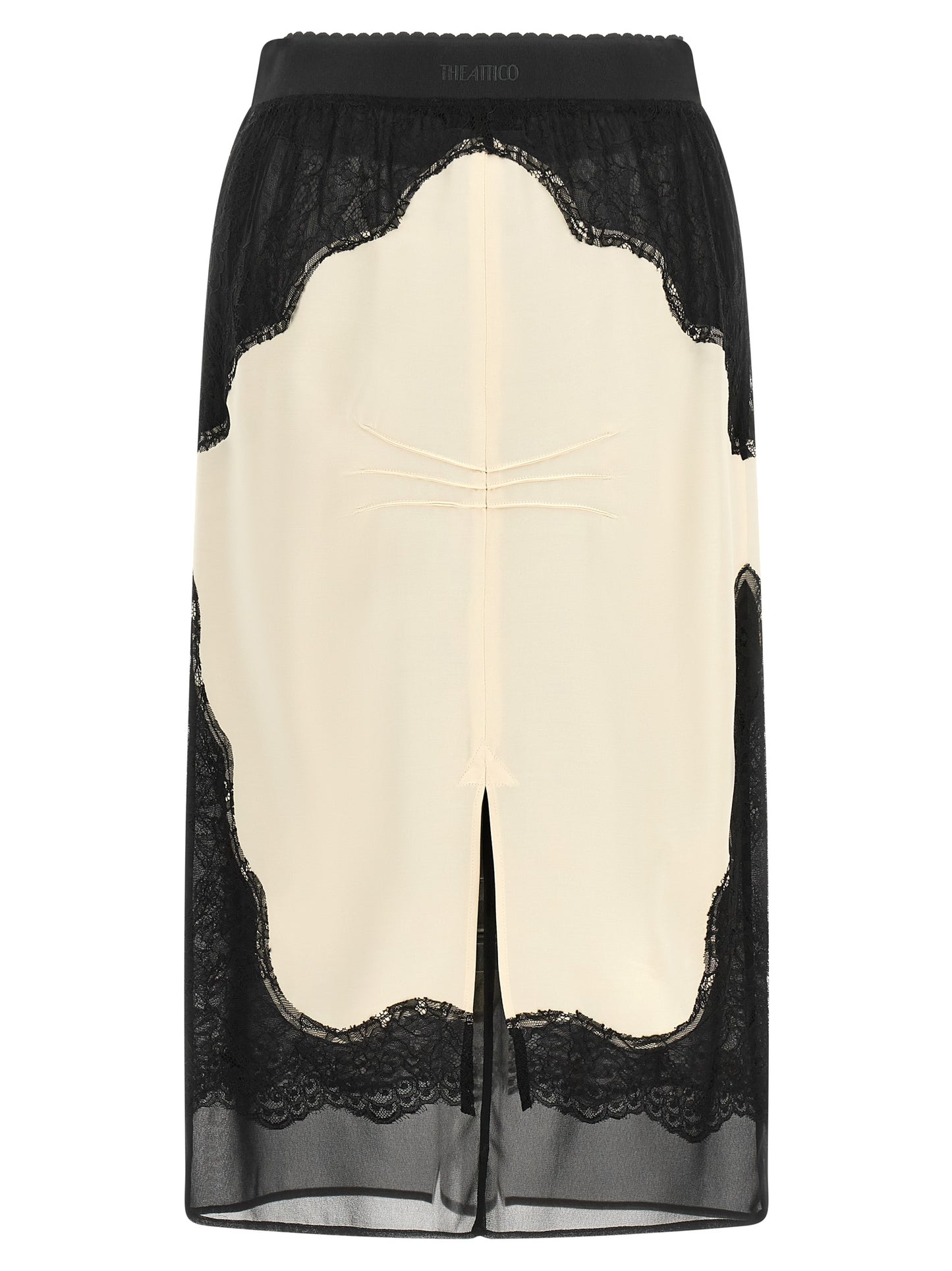 The Attico Bicolor Viscose Midi Skirt