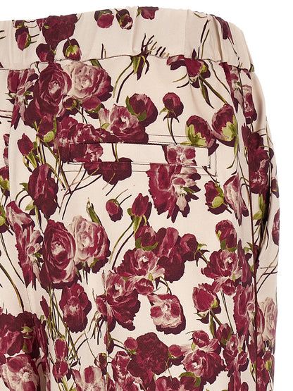 Track Pants by F.R.S. - FOR RESTLESS SLEEPERS for women in viscose burgundy, cream, multicolor, floral & print features a ergonomic and long with a comfortable and high-performance .